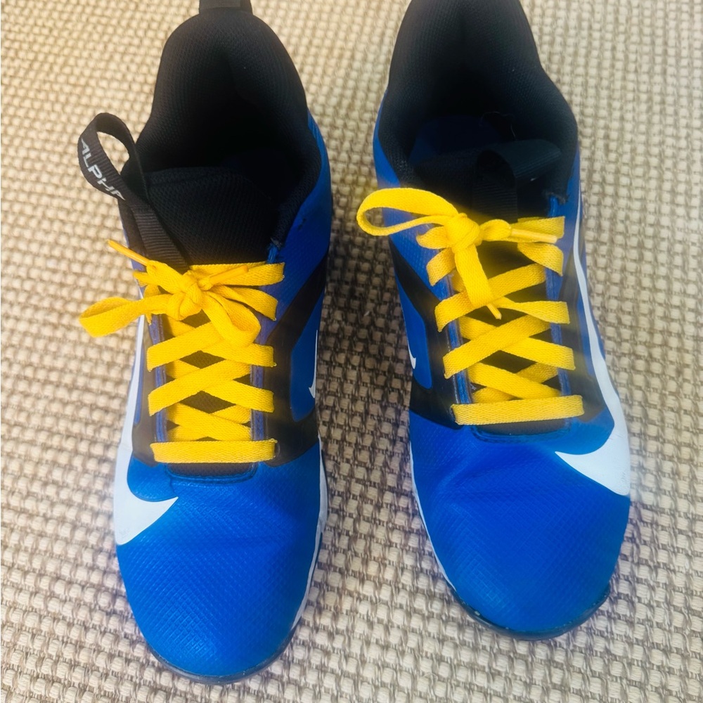 Nike Black and Blue American Football Cleats